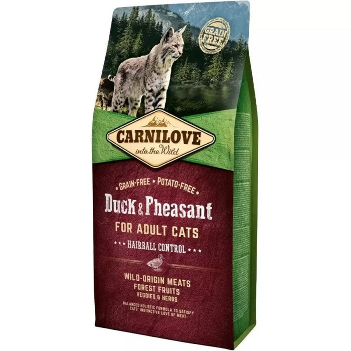 CARNILOVE Duck & Pheasant Hairball Control - суха храна
