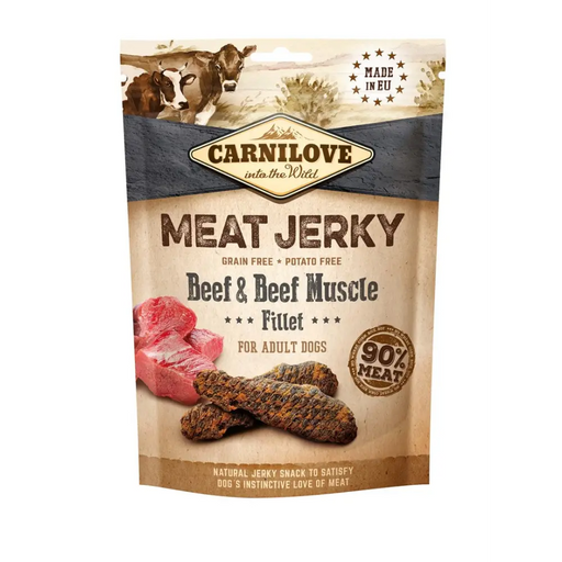 CARNILOVE Meat Jerky Beef & Beef muscle fillet - лакомство