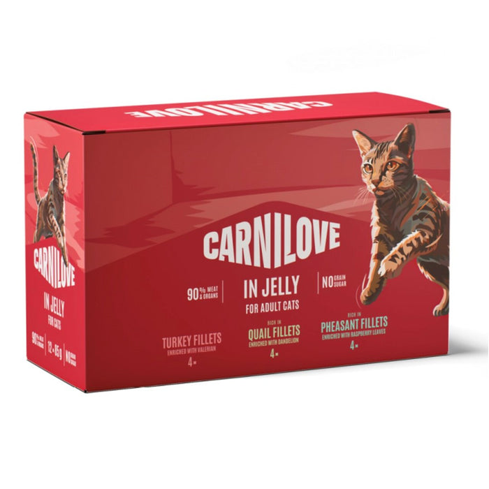 CARNILOVE КОТКА ЖЕЛЕ МУЛТИПАК 12X85g