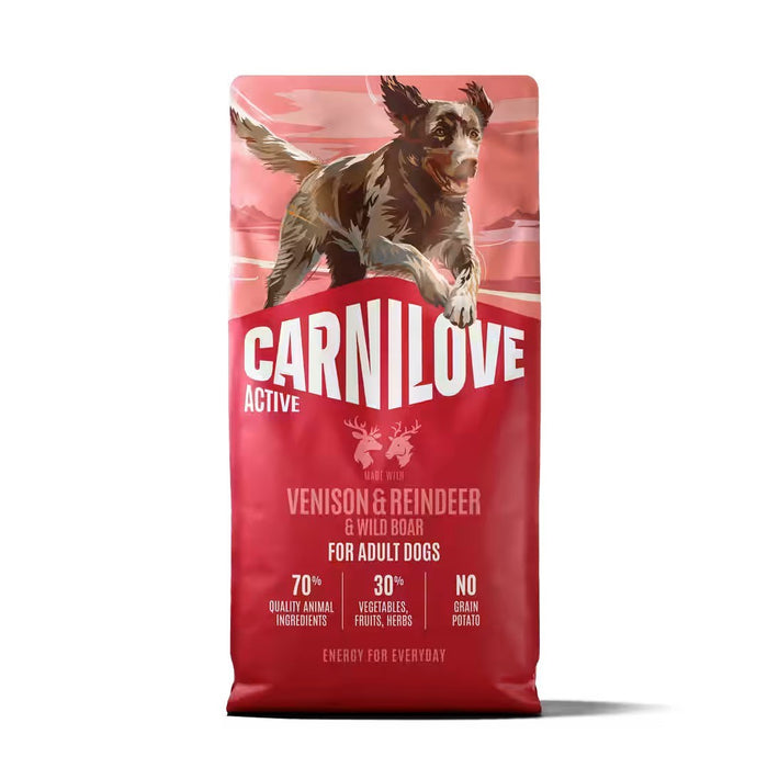 CARNILOVE Active Venison & Reindeer - суха храна за кучета - 12 кг