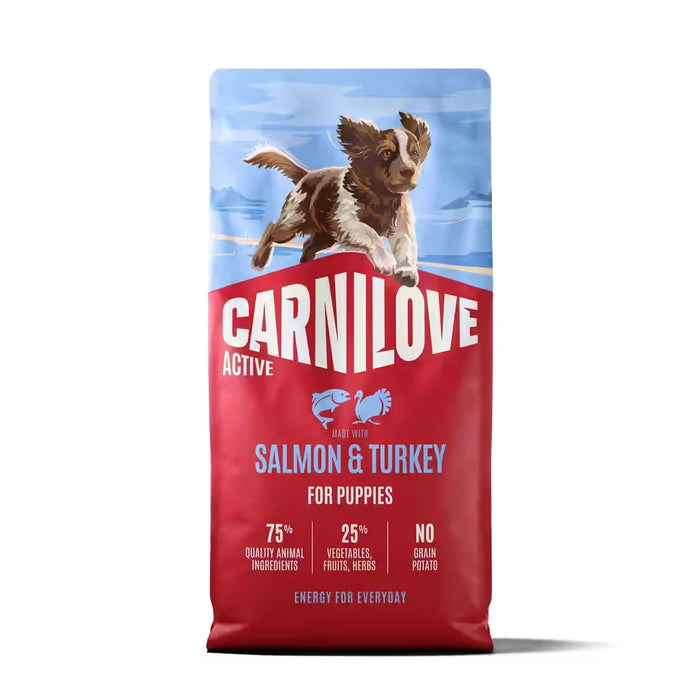 CARNILOVE Active Puppy Сьомга и Пуйка - суха храна за кучета - 12 кг