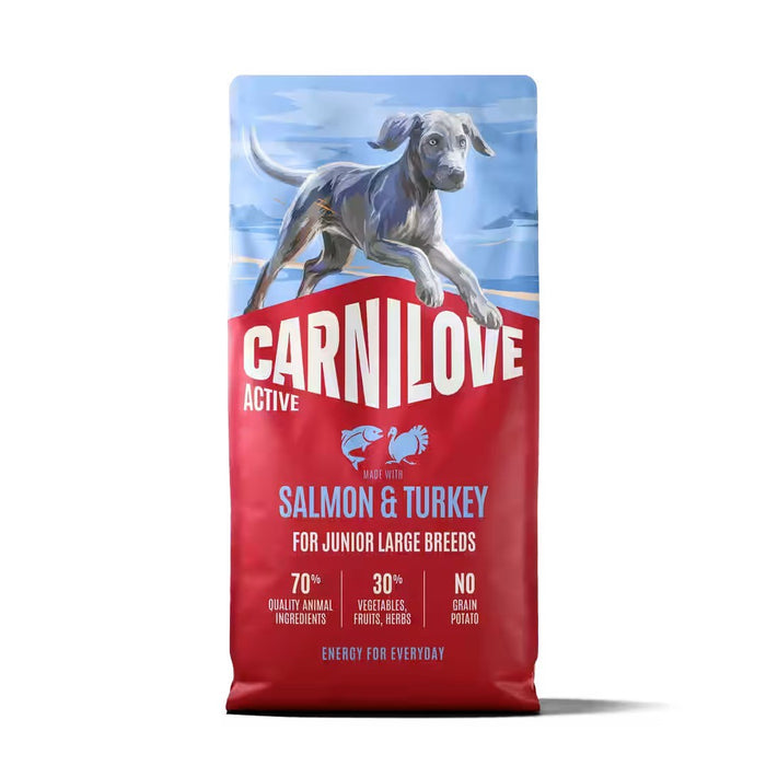 CARNILOVE Active Junior Сьомга и Пуйка - суха храна за кучета - 12 кг