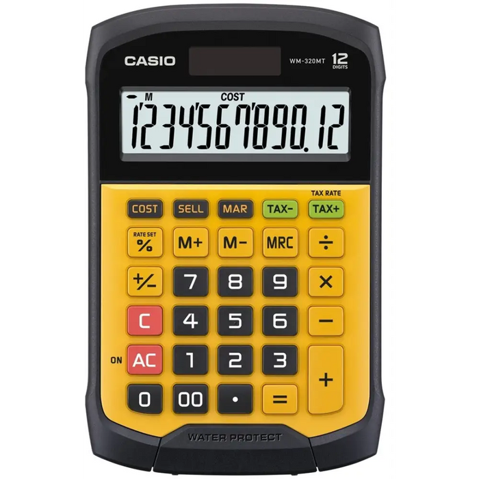 CASIO КАЛКУЛАТОР ОФИСЕН ВОДОУСТОЙЧИВ WM-320MT-S 12 цифрен