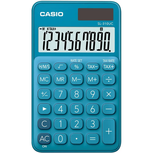 CASIO КАЛКУЛАТОР ДЖОБЕН SL-310UC-BU СИН 10 ЦИФРОВ ДИСПЛЕЙ