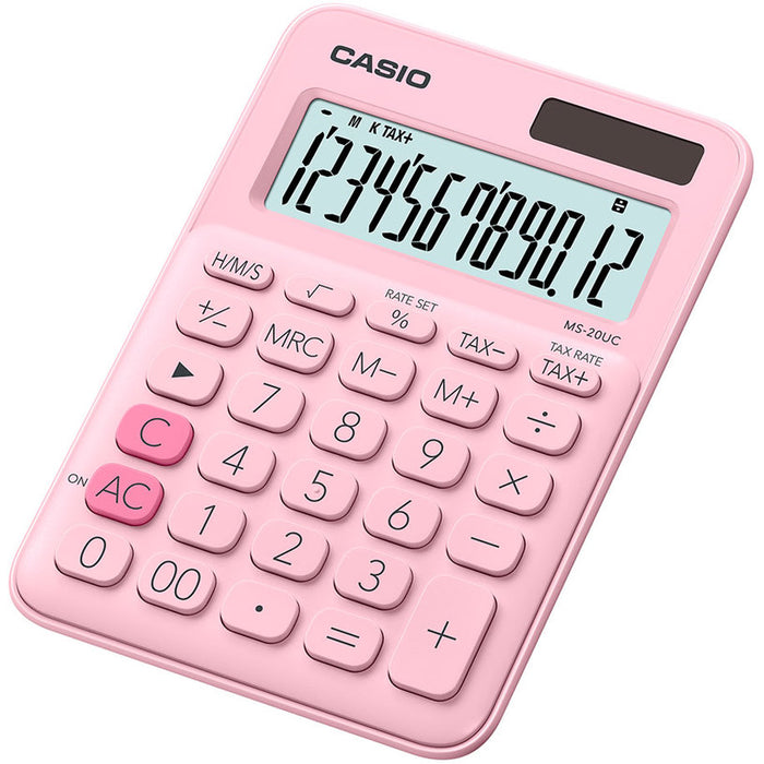 КАЛКУЛАТОР CASIO MS-20UC 12 DGT РОЗОВ