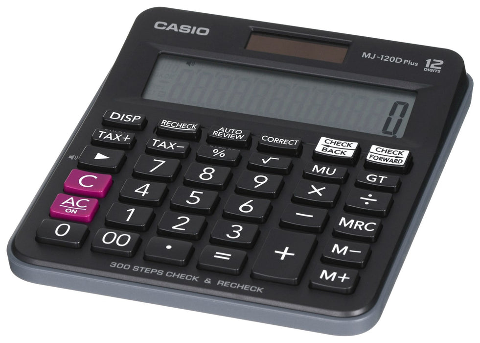 КАЛКУЛАТОР CASIO OFFICE MJ-120D PLUS ЧЕРЕН , 12 ЦИФРЕН ДИСПЛЕЙ