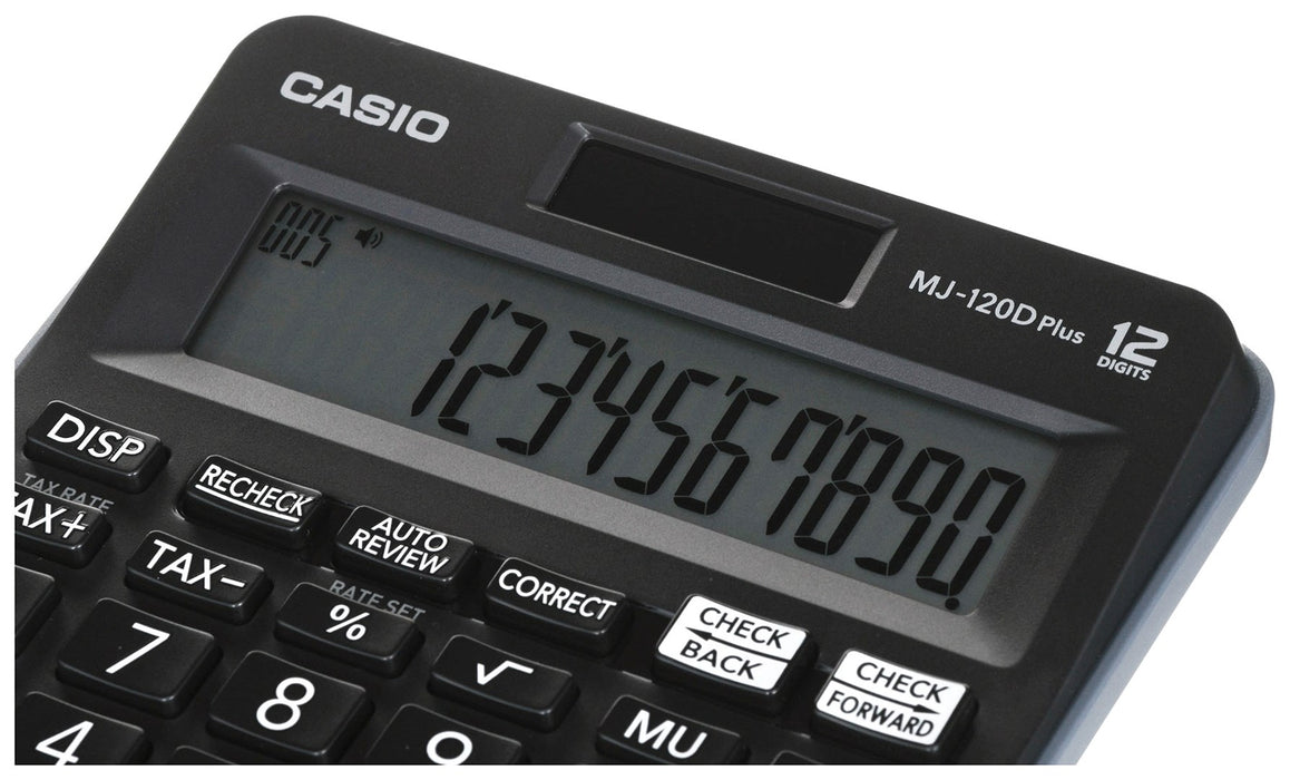 КАЛКУЛАТОР CASIO OFFICE MJ-120D PLUS ЧЕРЕН , 12 ЦИФРЕН ДИСПЛЕЙ