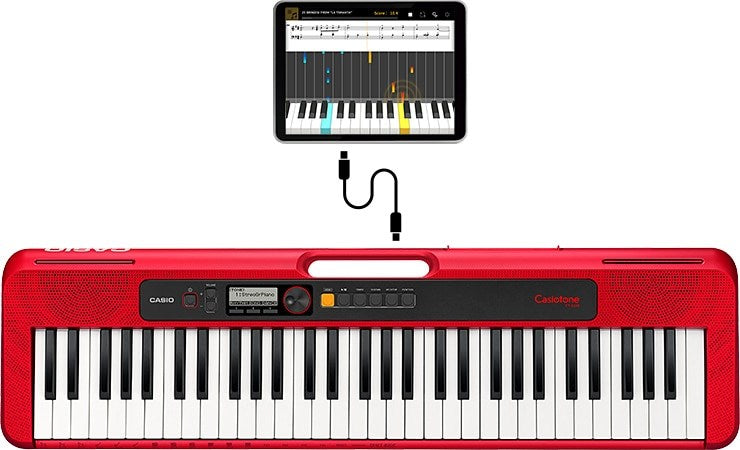 Casio CT-S200 MIDI клавиатура 61 клавиша USB Червен, Бял