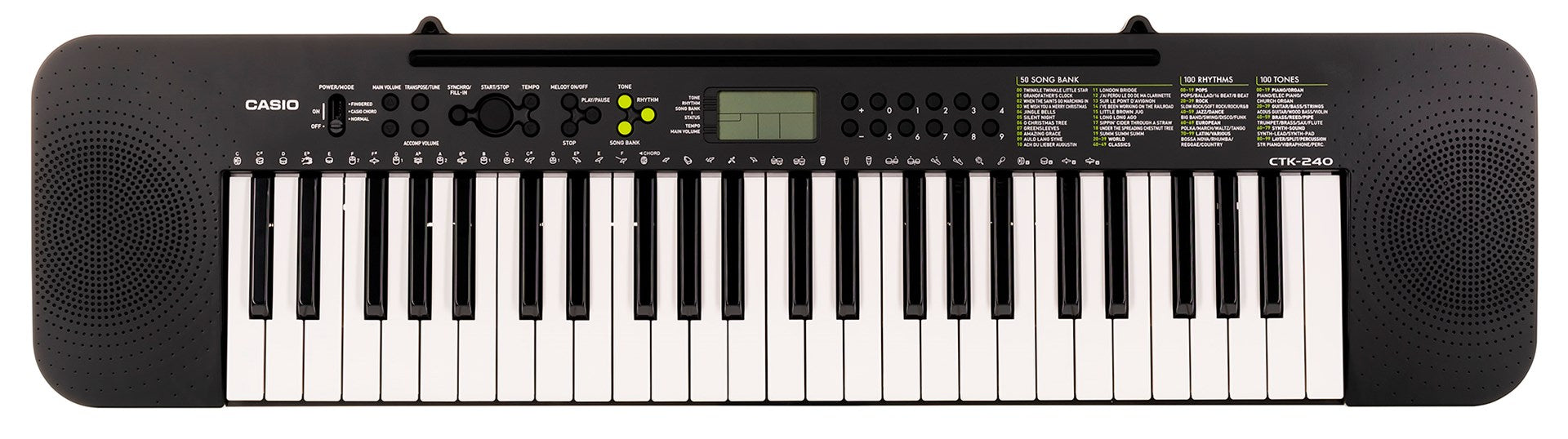 Casio CTK-240 MIDI клавиатура 49 клавиша Черна, Бяла