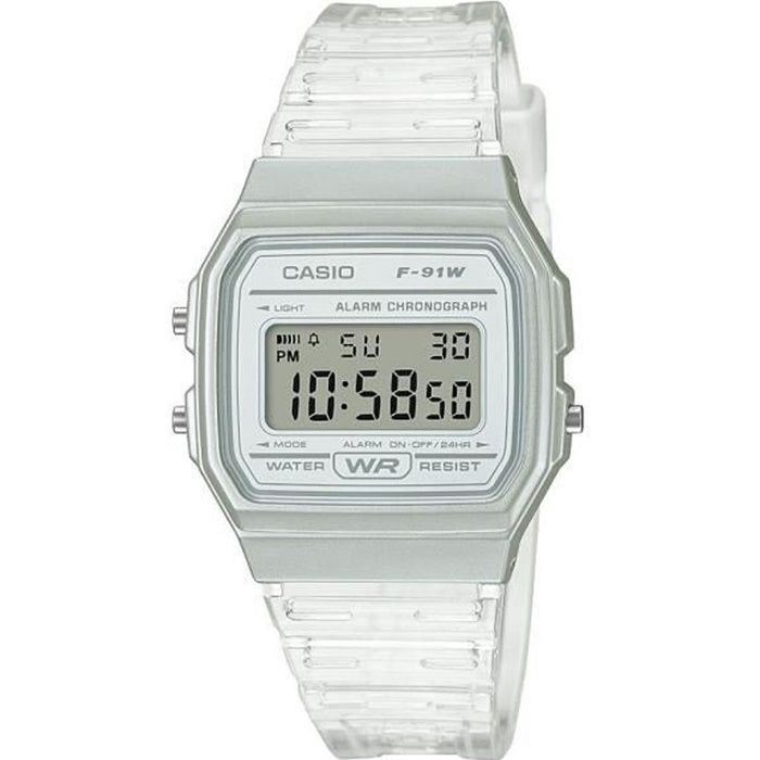 Гривна за активност Casio F-91WS-7EF Бял Сив