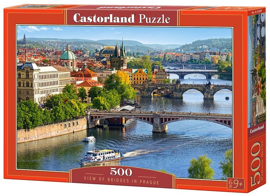 Пъзел Castorland от 500 части - Гледка към мостовете на Прага