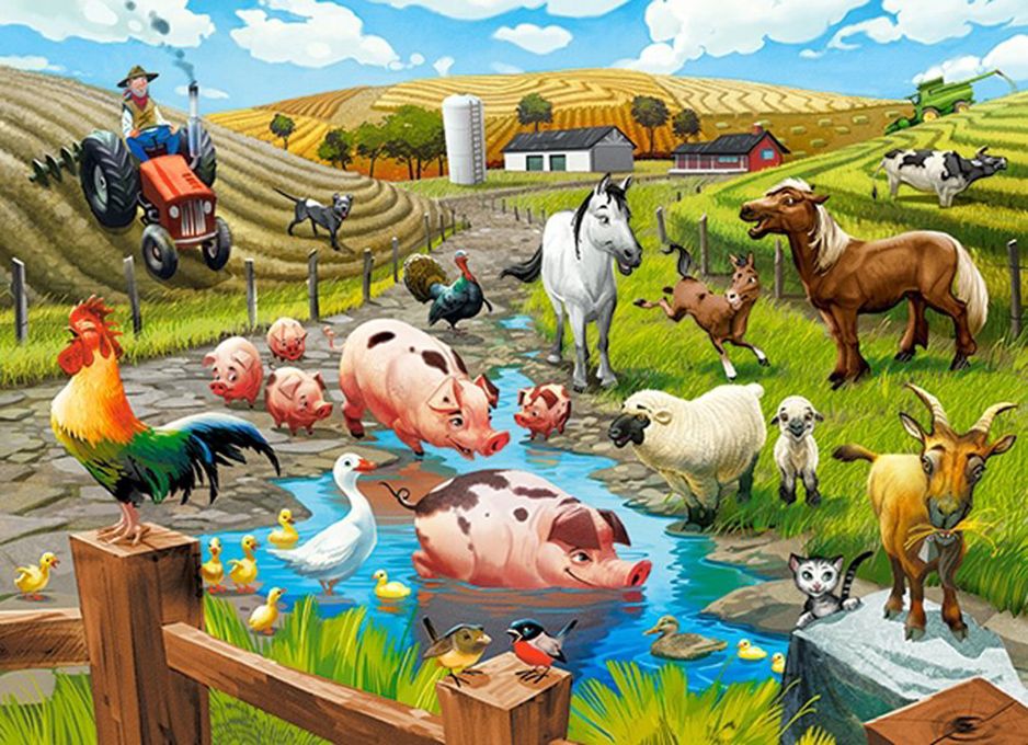 Пъзел Castorland от 70 части - Животът във фермата