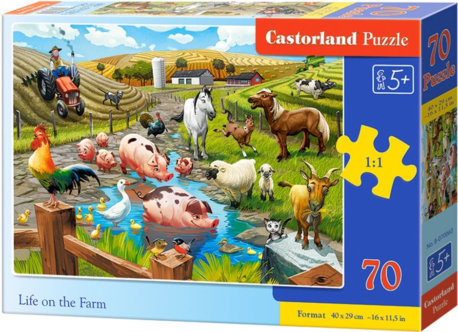 Пъзел Castorland от 70 части - Животът във фермата