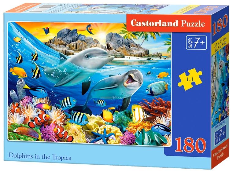 Пъзел Castorland от 180 части - Делфини