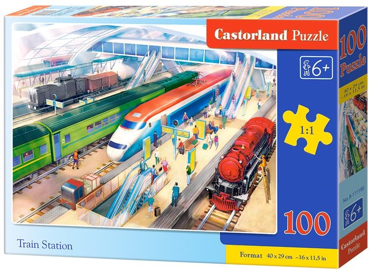 Пъзел Castorland от 100 части - На гарата