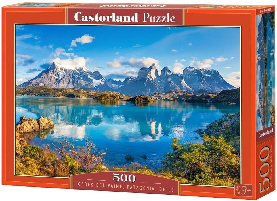 Пъзел Castorland от 500 части - Торес дел Пайне, Патагония, Чили