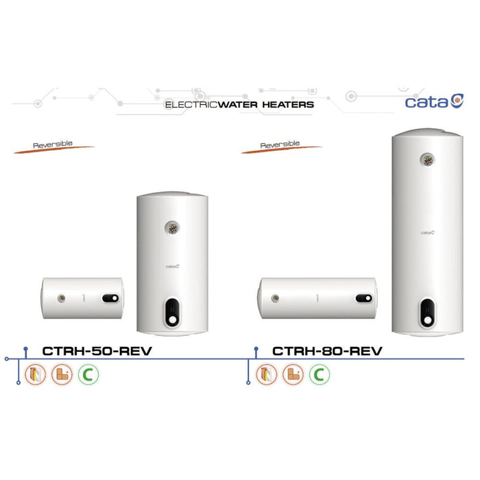 Електрически бойлер Cata – CTRH-50-REV, 1500W, 50 l, бял
