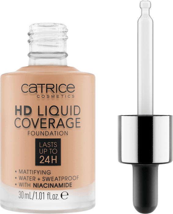 Фон дьо тен за лице HD LIQUID COVERAGE - Nr. 040 Warm Beige, 30 g