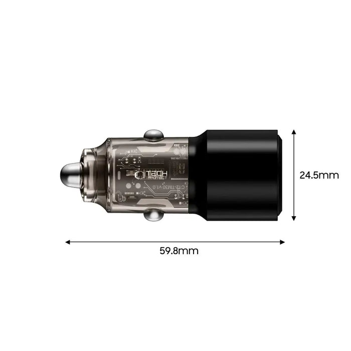 CC03 2-port PD100W зарядно за кола - черно