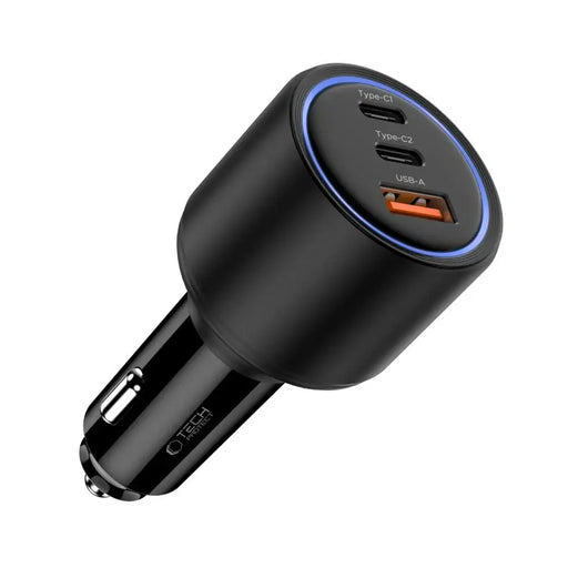 CC04 3-портово зарядно за кола PD175W - черно