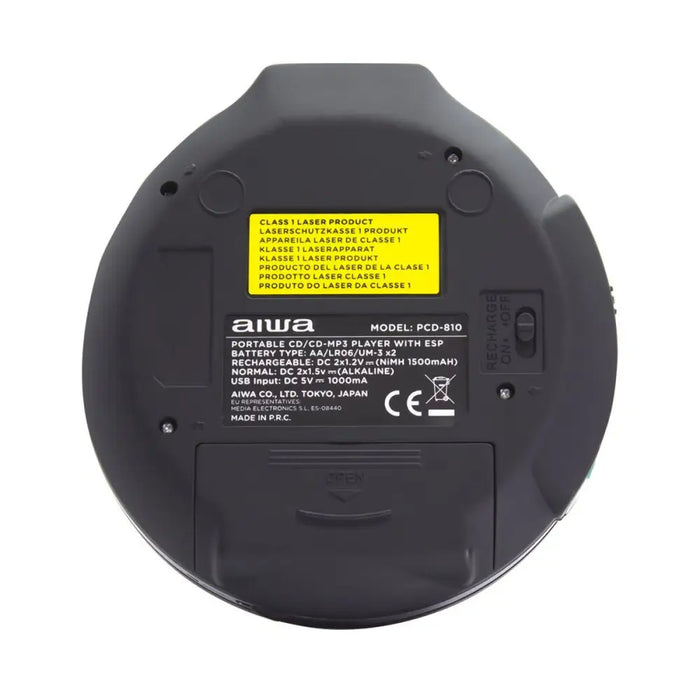 CD/MP3 плейър Aiwa преносим Черен