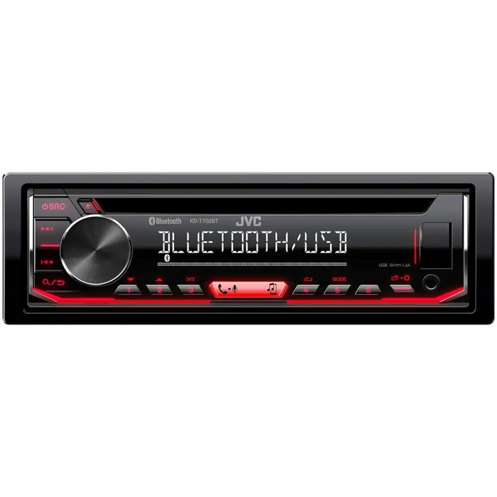 CD радио за кола Kenwood KD-T702BT Черен Червен
