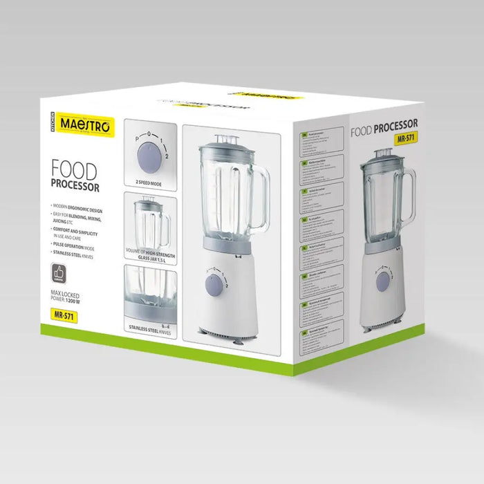 Кухненски робот MAESTRO MR-571 1200W Бял Сив