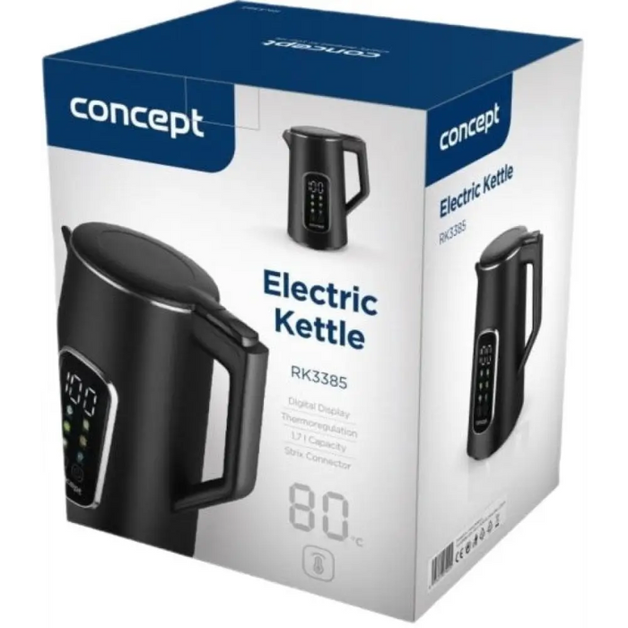 Concept RK-3385 Електрическа кана 1.7 л 2200 W Черна