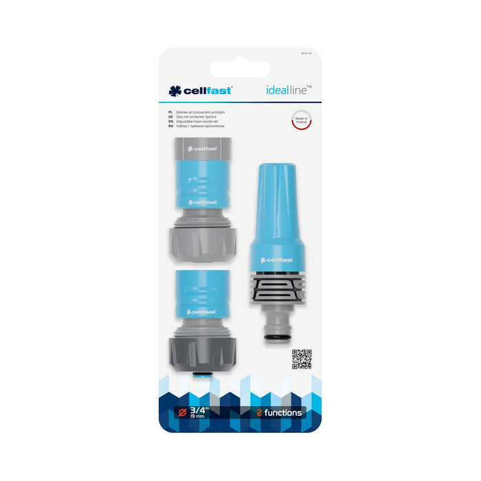 Комплект аксесоари за маркуч Cellfast Ideal 3/4" Ø 19 mm 3 Части