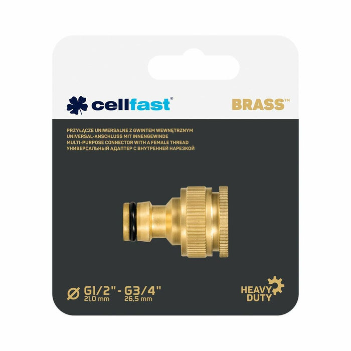 Съединител за маркуч Cellfast 3/4" 1/2" Месинг Кран