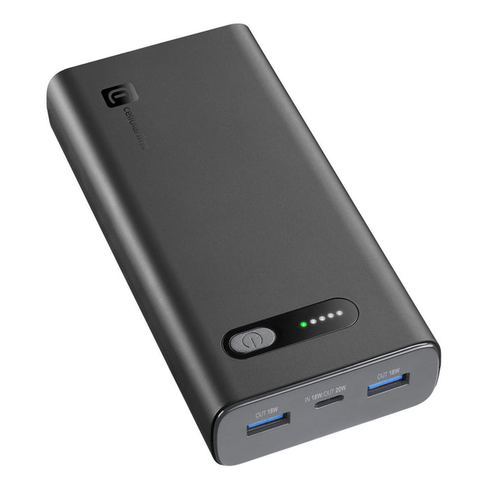 ВЪНШНА БАТЕРИЯ 20000 MAH CELLULAR LINE FAST TURBO PD
