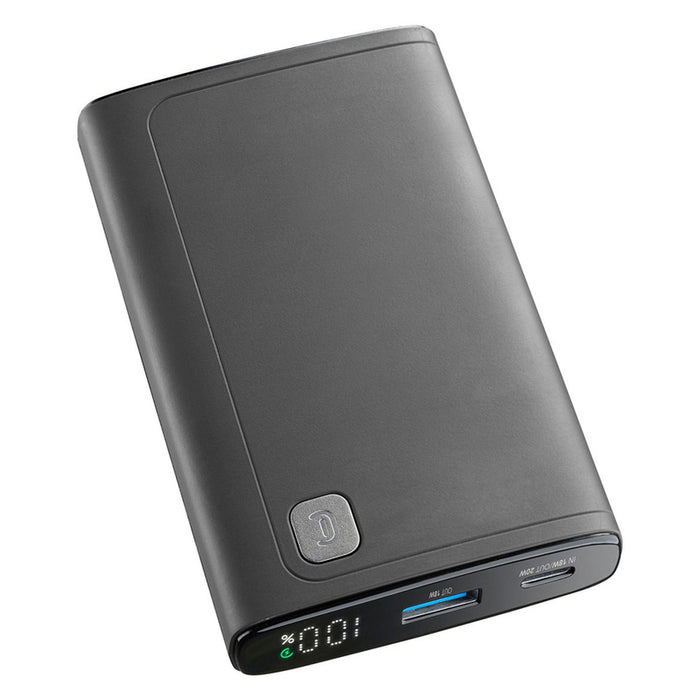 ВЪНШНА БАТЕРИЯ 10000MAH POWER DELIVERY 20W ЧЕРНА CELLULAR LINE ELITE