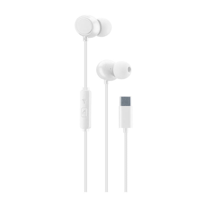 Стерео слушалки CELLULAR LINE CLOUD USB-C WHITE