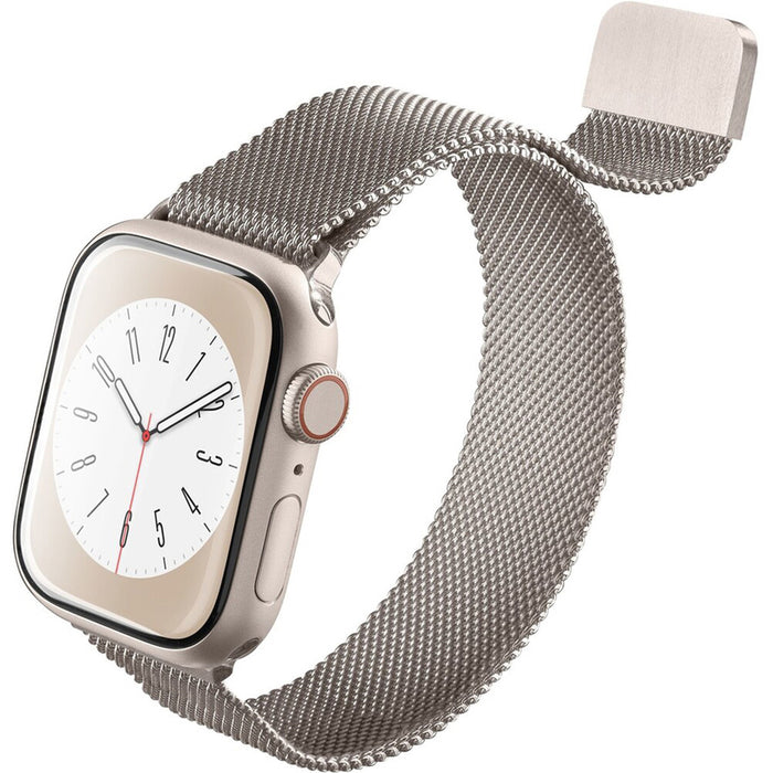 Каишка от неръждаема стоман с магнитно захващане CELLULAR LINE за Smart Watch APPLE 38/40/41 mm - Champagne Gold