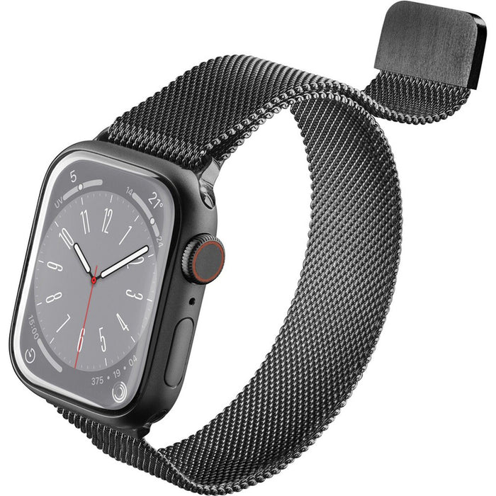 Каишка от неръждаема стоман с магнитно захващане CELLULAR LINE за Smart Watch APPLE 42/44/45/49 mm - Black