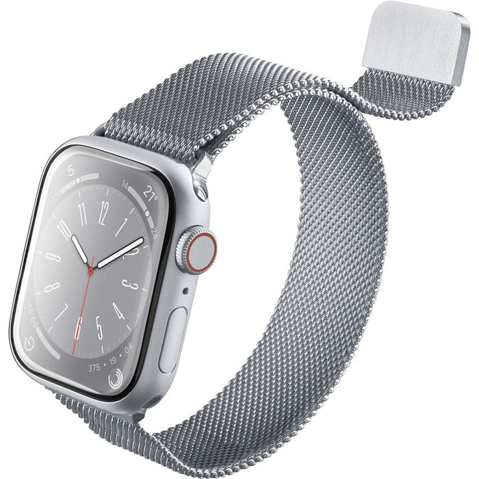 Каишка от неръждаема стоман с магнитно захващане CELLULAR LINE за Smart Watch APPLE 42/44/45/49 mm - Silver