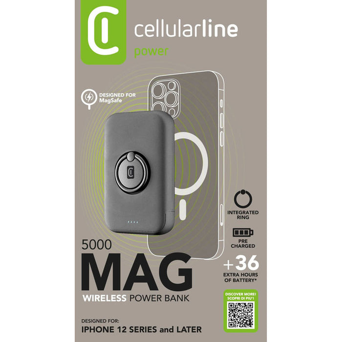 БЕЗЖИЧНА ВЪНШНА БАТЕРИЯ CELLULAR LINE MAGSAFE 5000 mAh