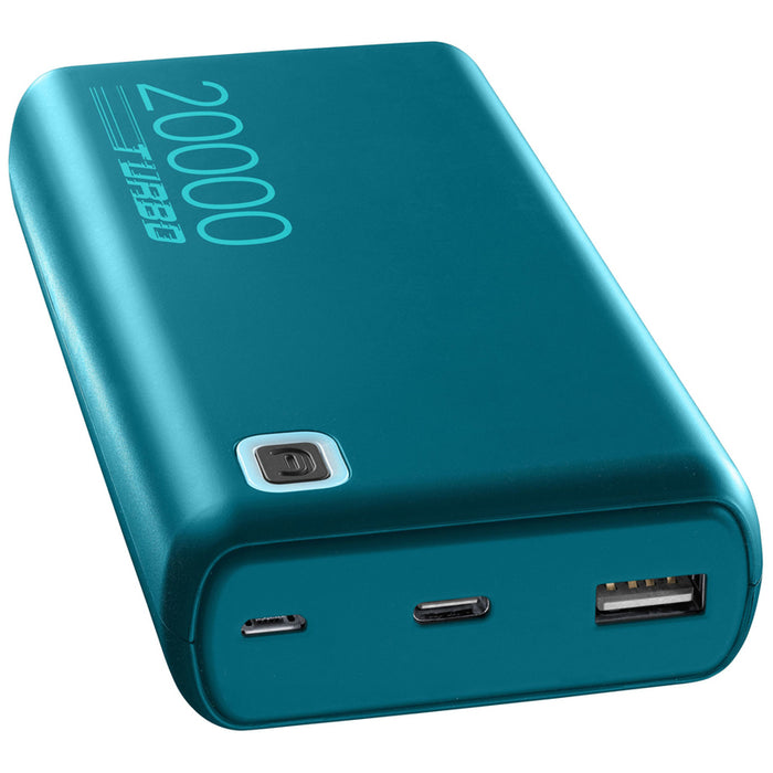 ВЪНШНА БАТЕРИЯ CELLULAR LINE ESSENCE TURBO 20000 mAh ЗЕЛЕН