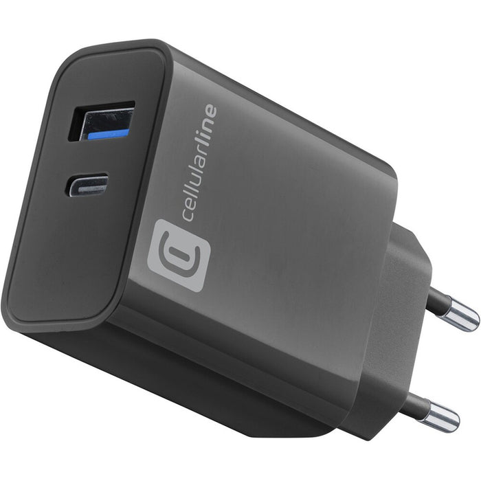 ЗАРЯДНО 220V 32W PD USB+TYPE-C BLACK
