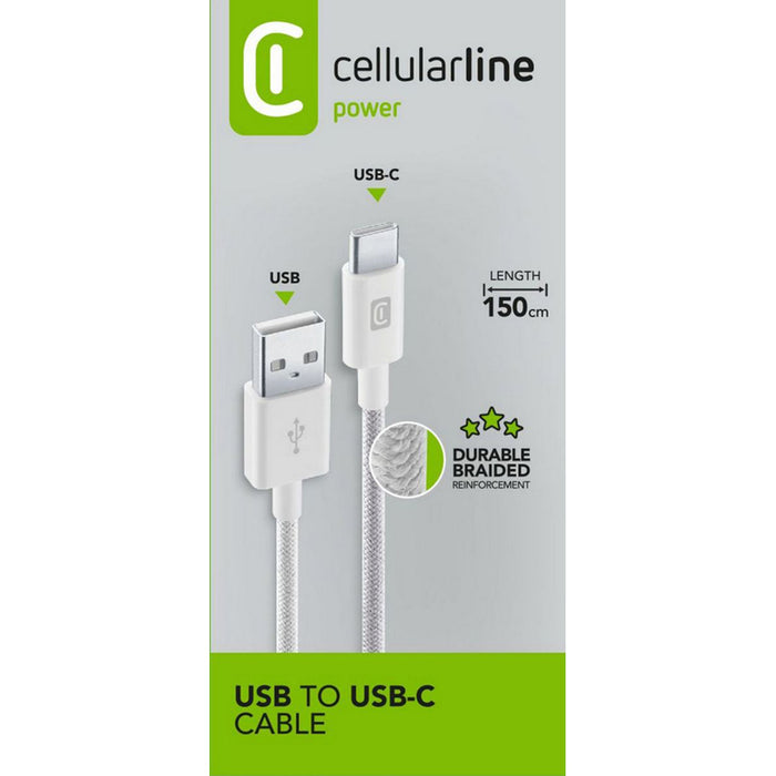 КАБЕЛ USB-A TO USB-C 1.5 m WHITE
