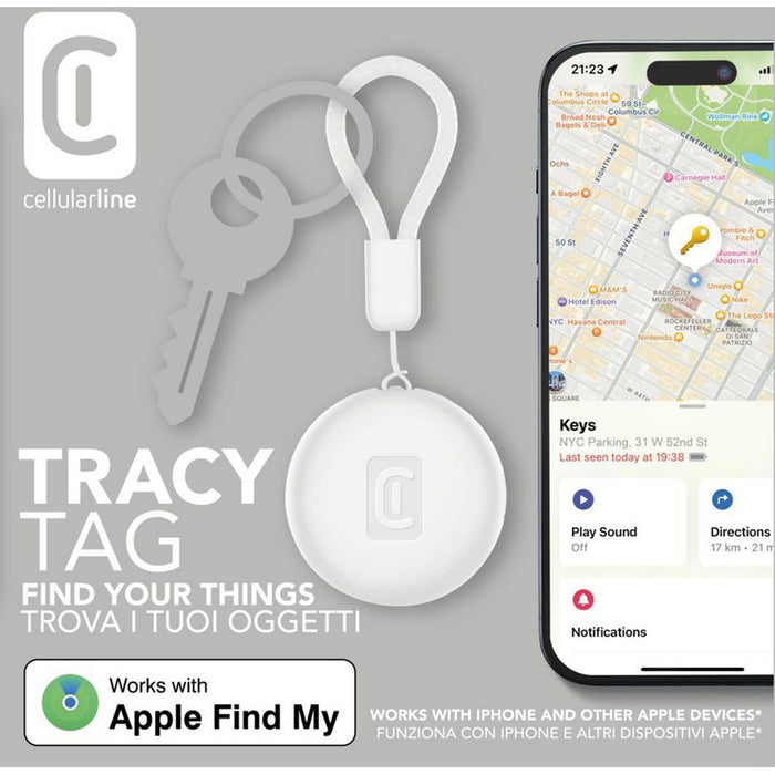 CELLULAR LINE TRACY TAG ЗА IOS WHITE