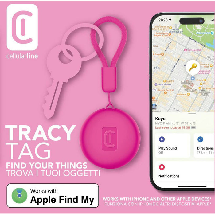 CELLULAR LINE TRACY TAG ЗА IOS PINK