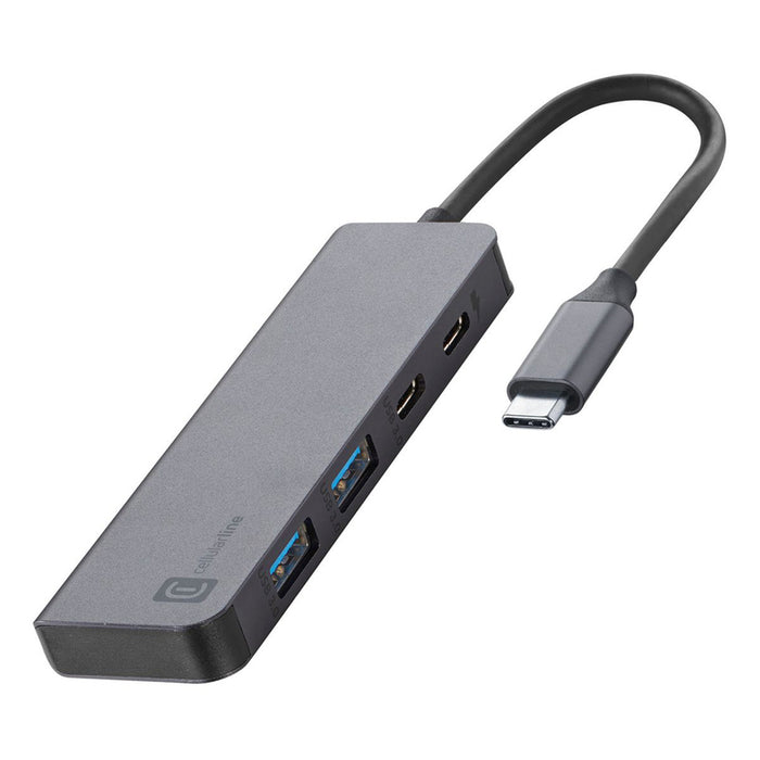 HUB STARTER USB-C 4 ПОРТА 100W СИВ
