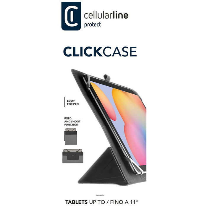 КАЛЪФ ЗА ТАБЛЕТ CELLULAR LINE CLICKCASE ДО 11" BLACK