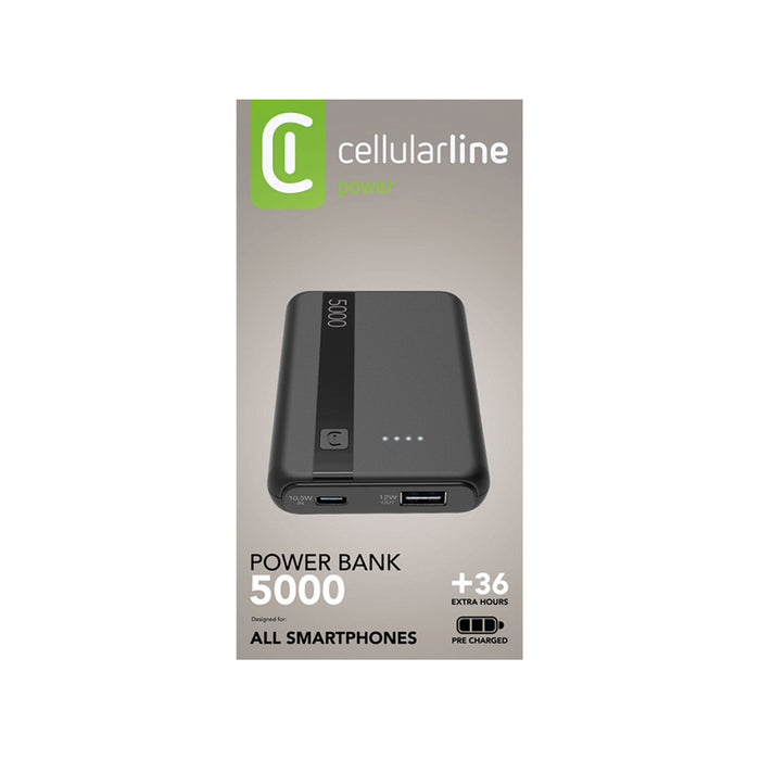 ВЪНШНА БАТЕРИЯ CELLULAR LINE ESSENCE ENTRY 5000 mAh BLACK
