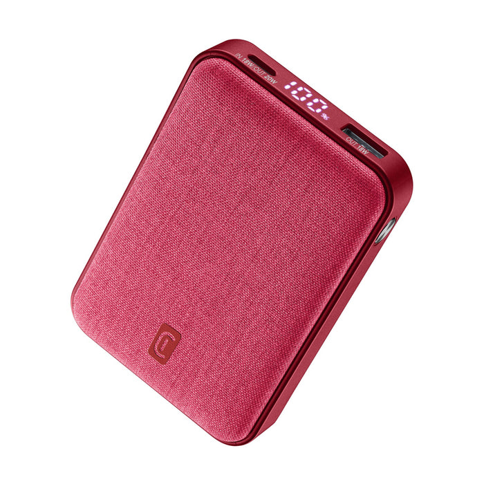 ВЪНШНА БАТЕРИЯ CELLULAR LINE GLAM 10000 mAh 20W PD RED