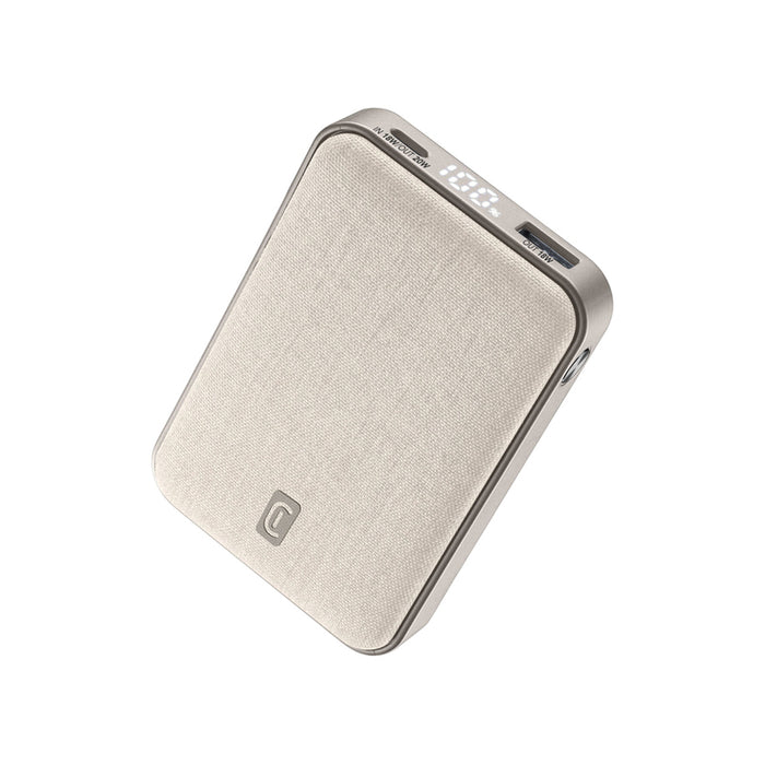 ВЪНШНА БАТЕРИЯ CELLULAR LINE GLAM 10000 mAh 20W PD BEIGE