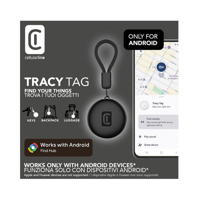 CELLULAR LINE TRACY TAG ЗА ANDROID BLACK