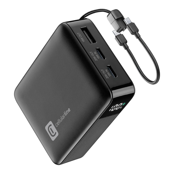 ВЪНШНА БАТЕРИЯ CELLULAR LINE 10000 mAh LCD 20W
