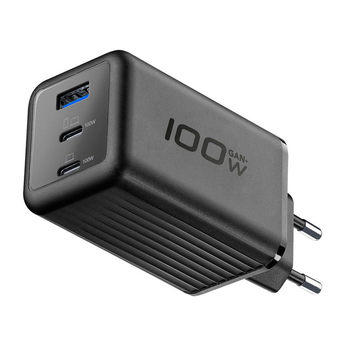 ЗАРЯДНО 220V 100W GAN+PD 2XUSB-C+1XUSB-A USB-C 100 W Power Delivery